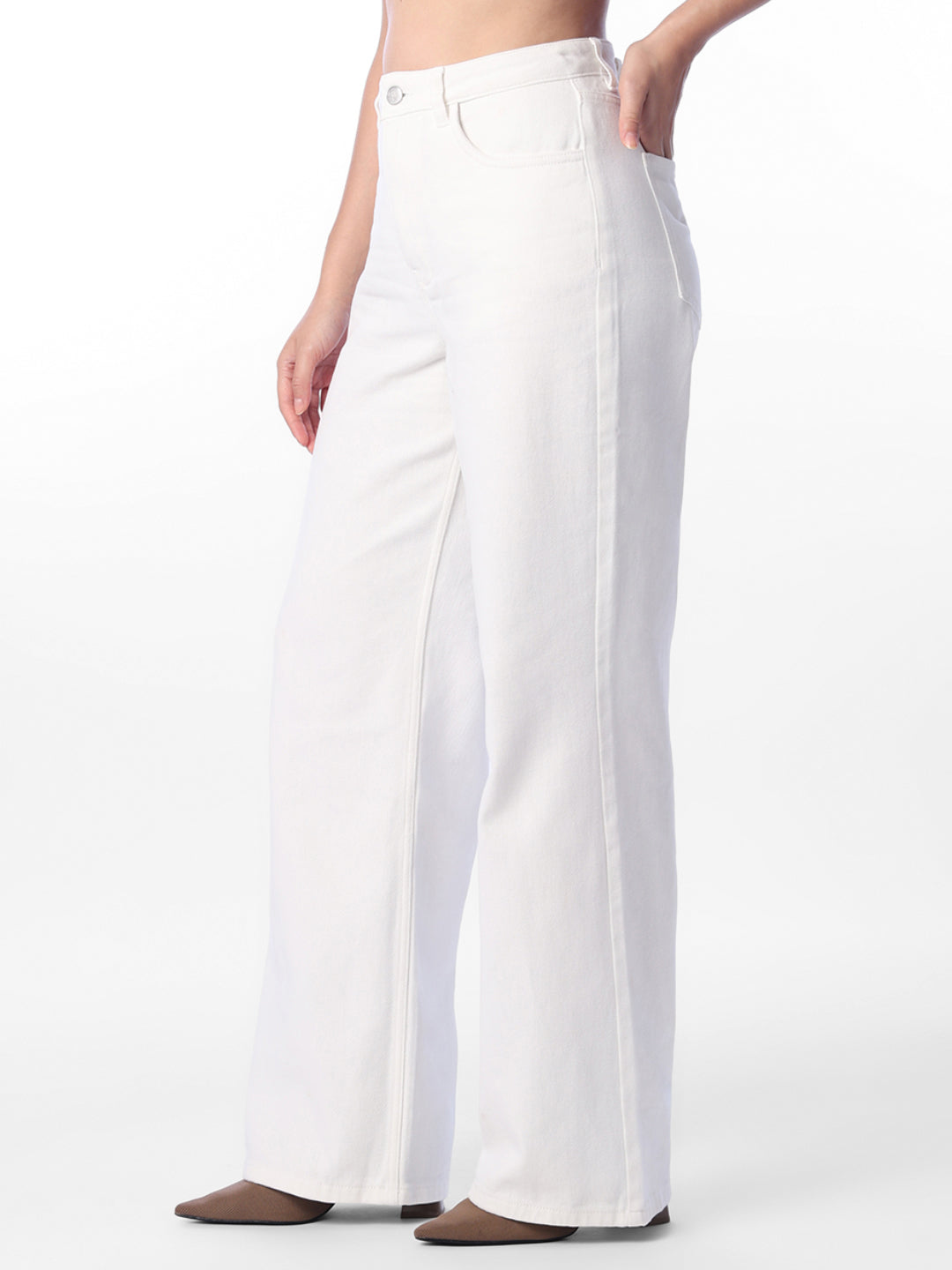 White Wide Leg Jeans