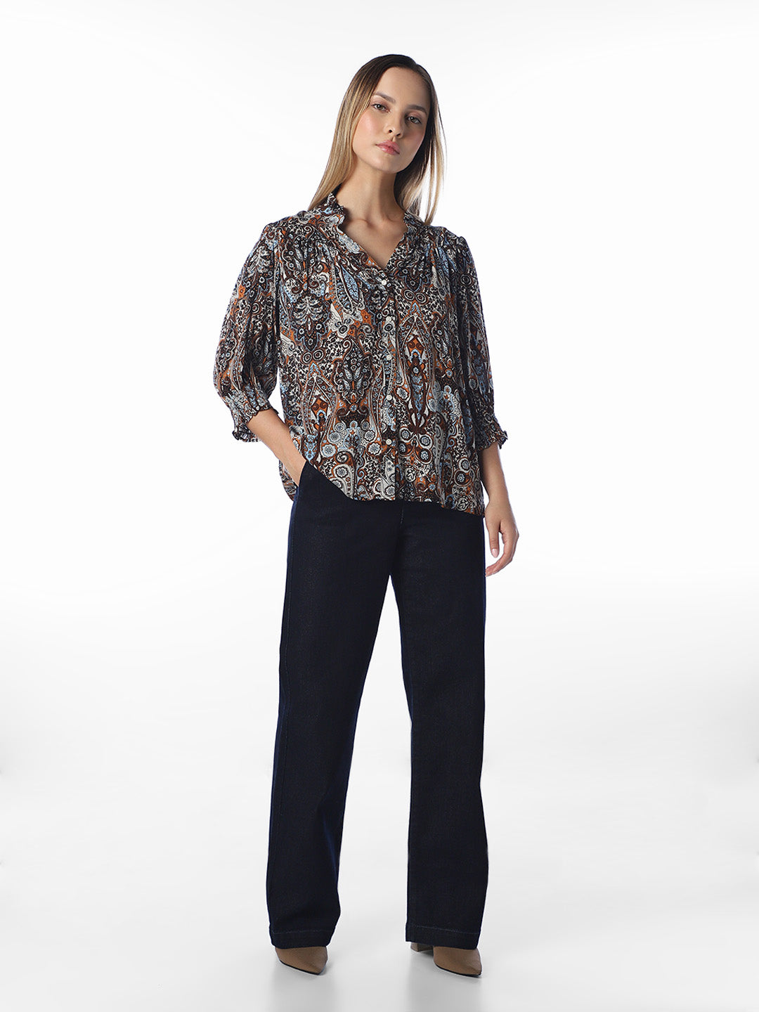 Brown Printed Shirt