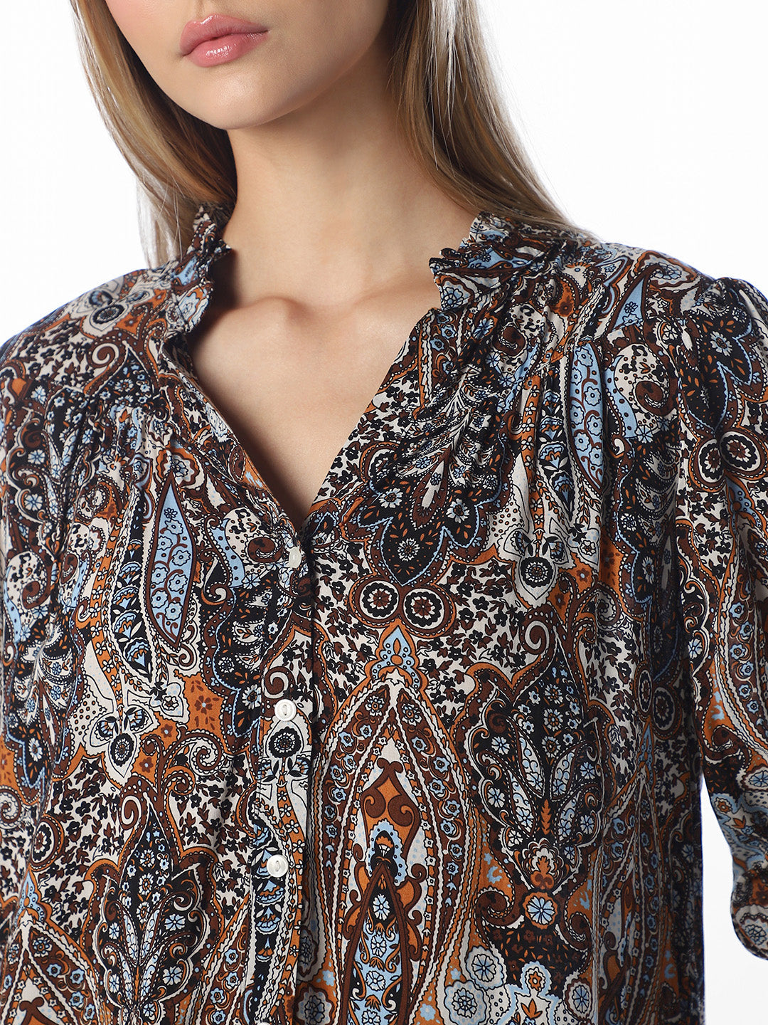 Brown Printed Shirt