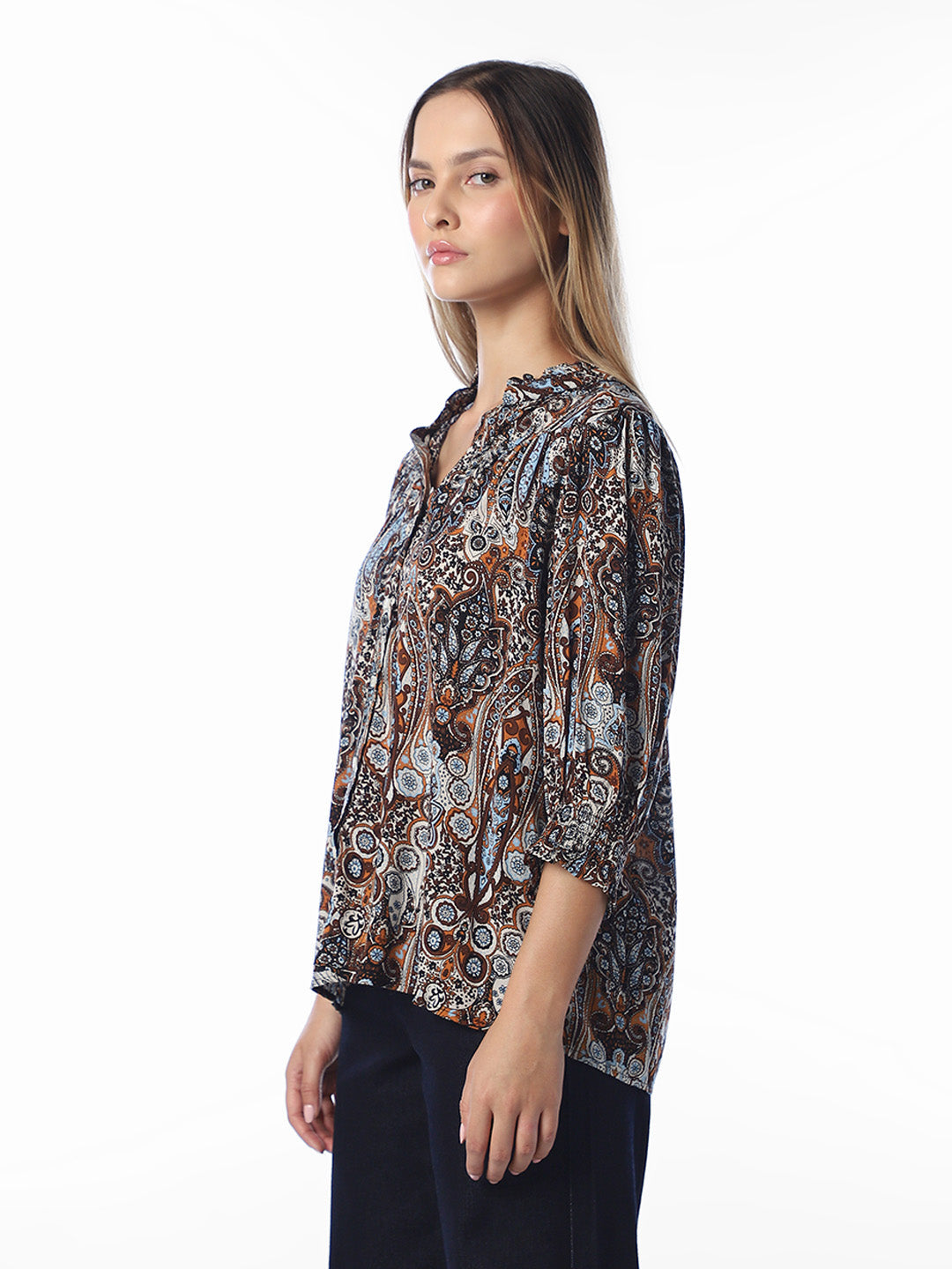 Brown Printed Shirt