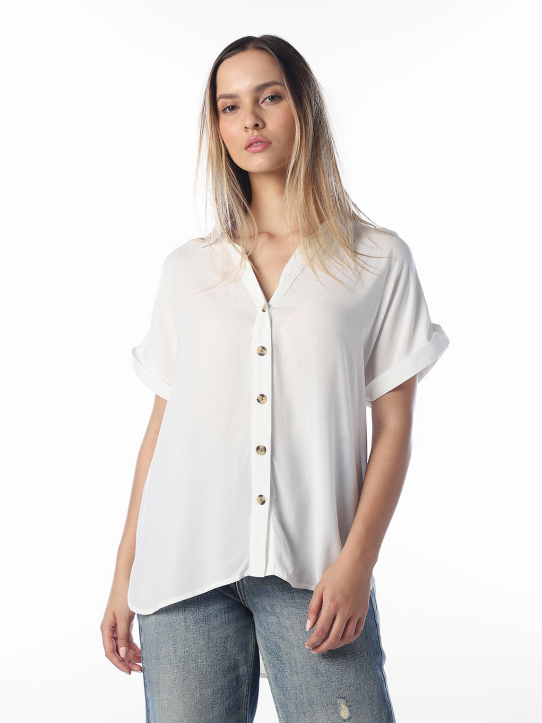 White Viscose Shirt