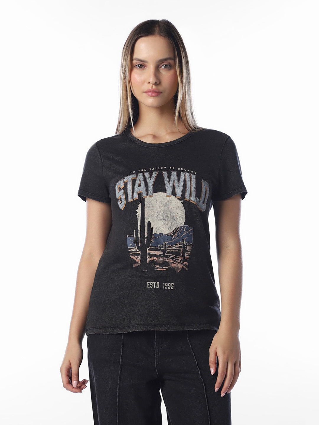Vintage Washed Printed T-shirt