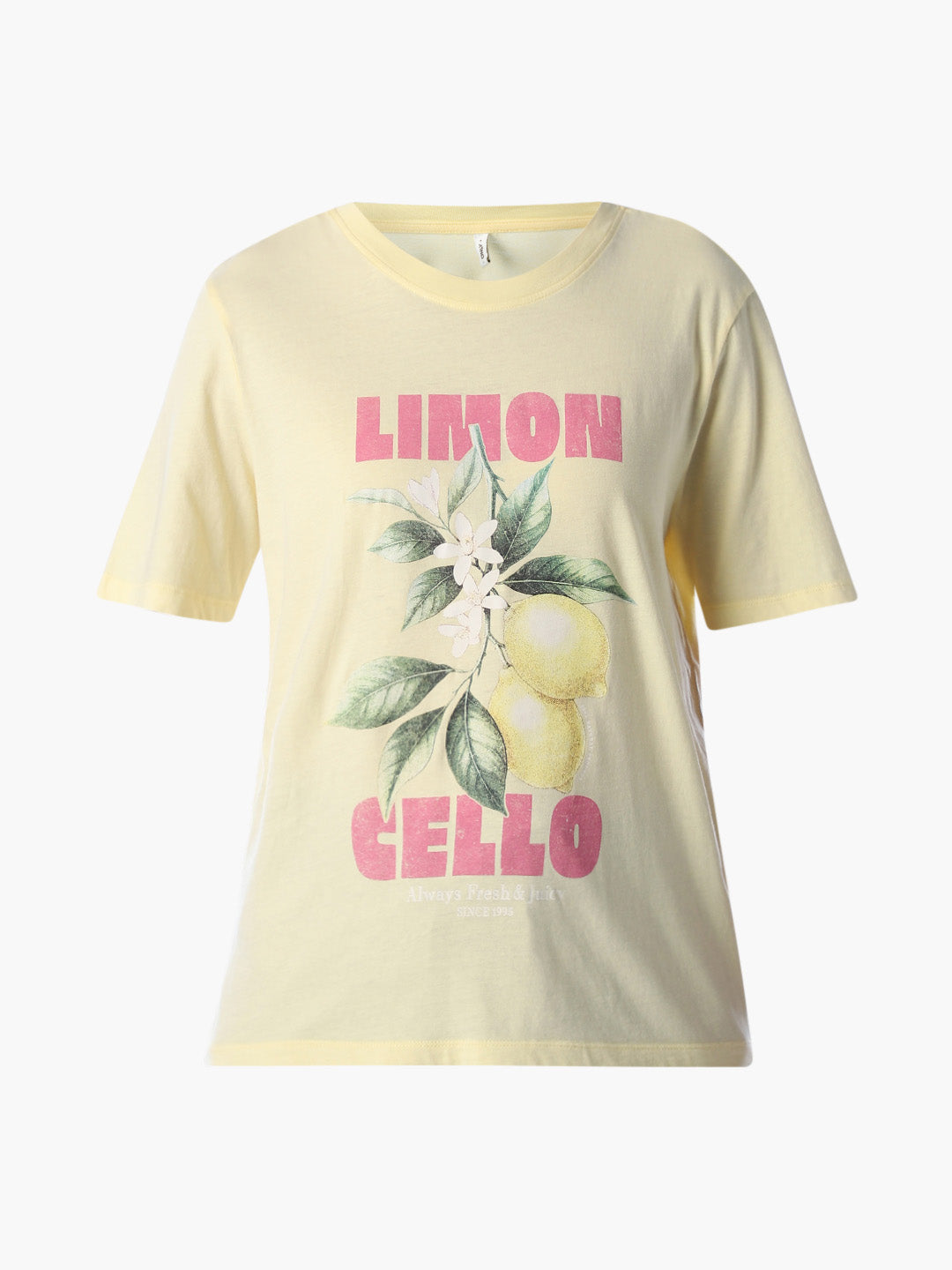 Yellow Printed Cotton T-shirt