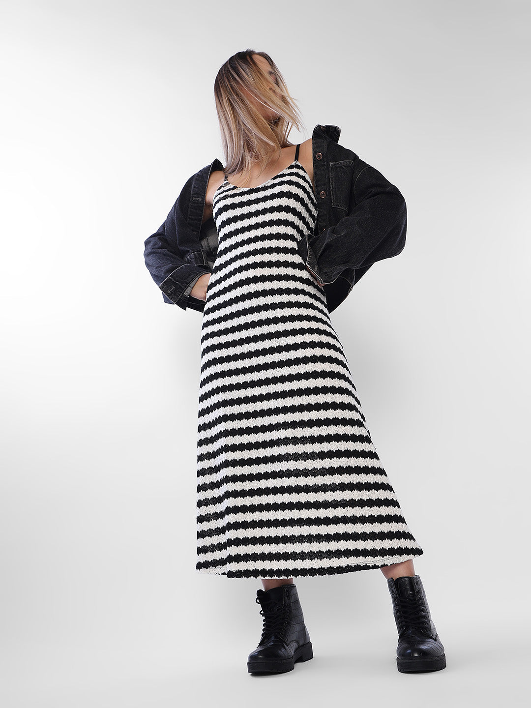 Black Striped Dress