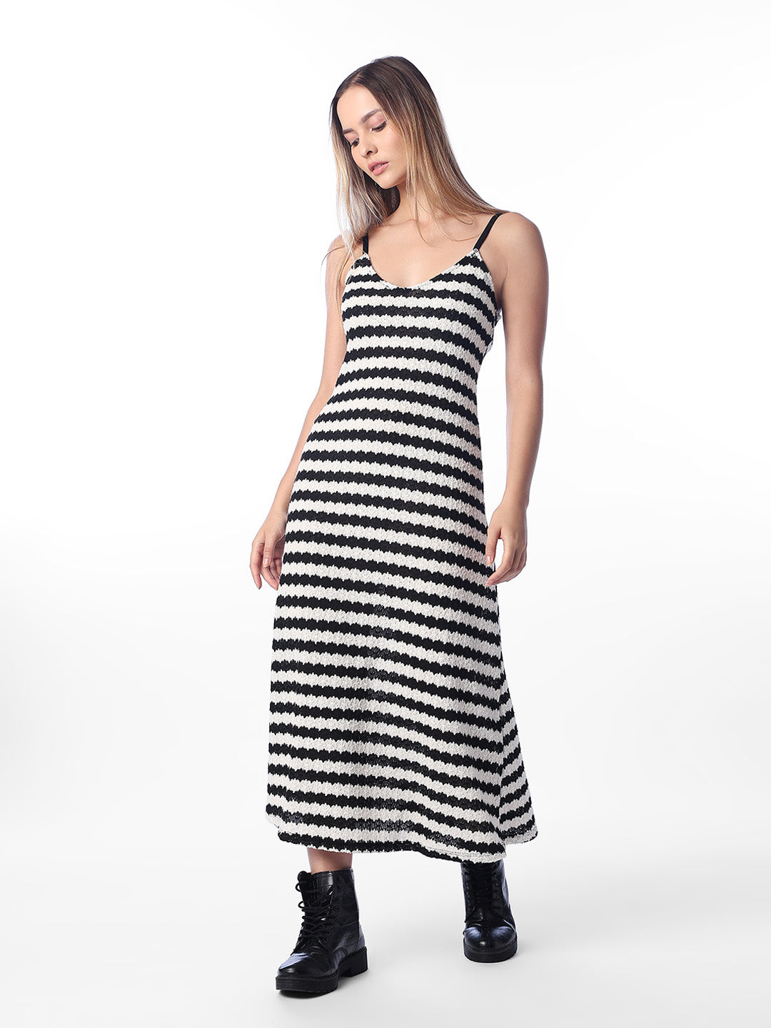 Black Striped Dress