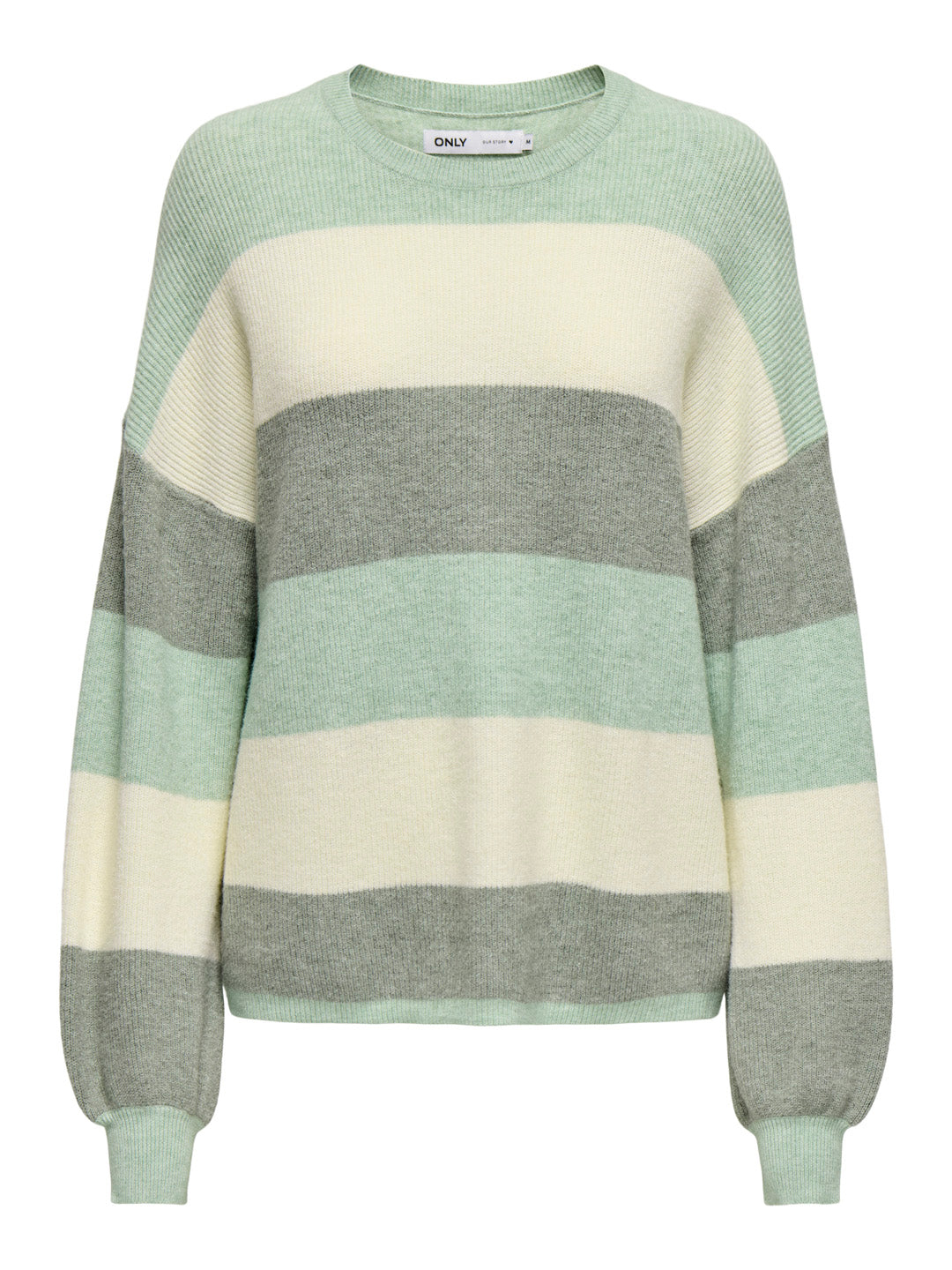 Green Oversized Colourblocked Pullover