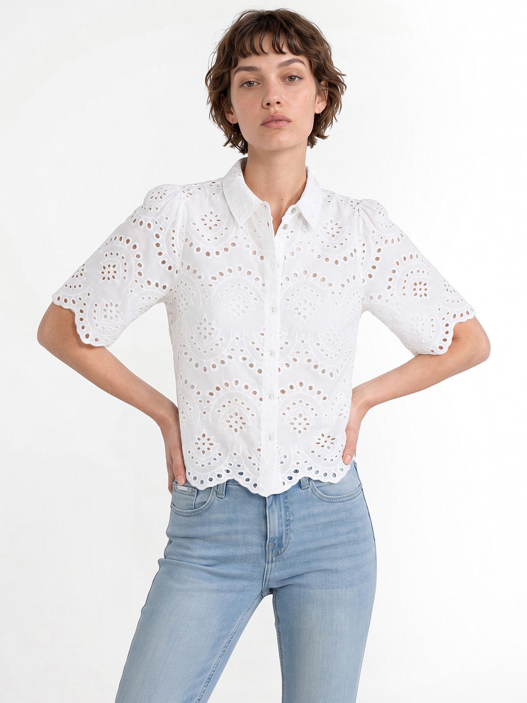 White broderie anglaise Shirt