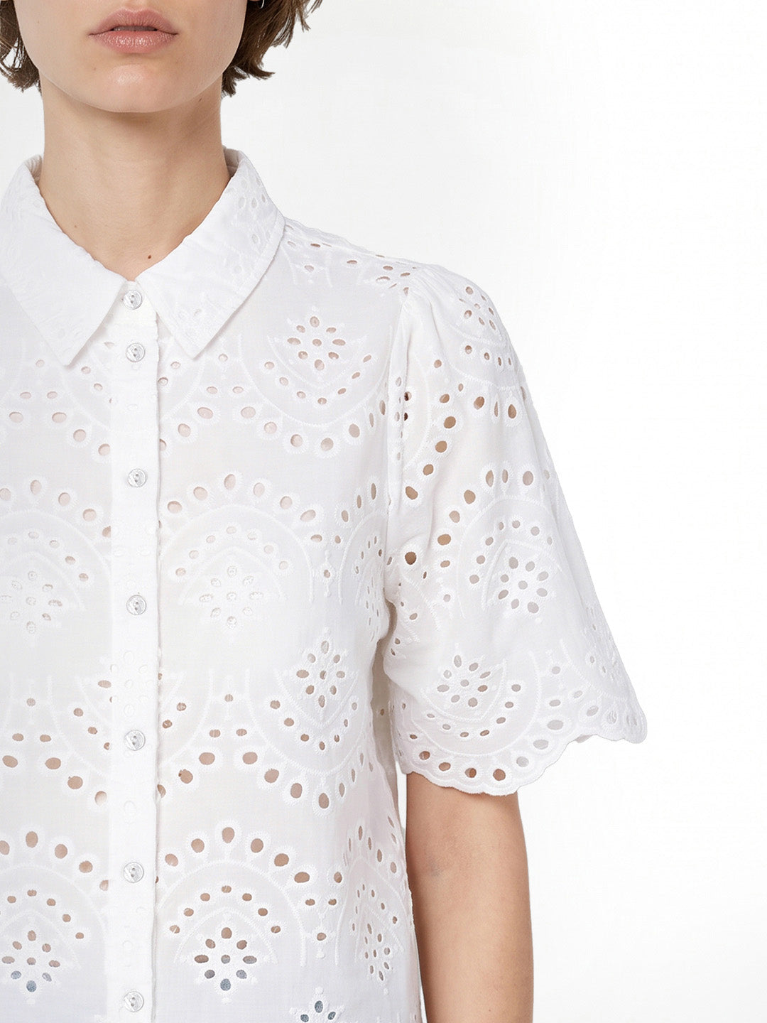 White broderie anglaise Shirt