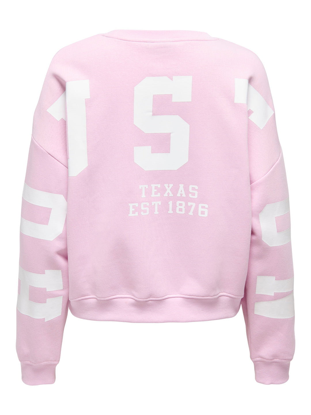 Pink Printed Oversized Sweatshirt
