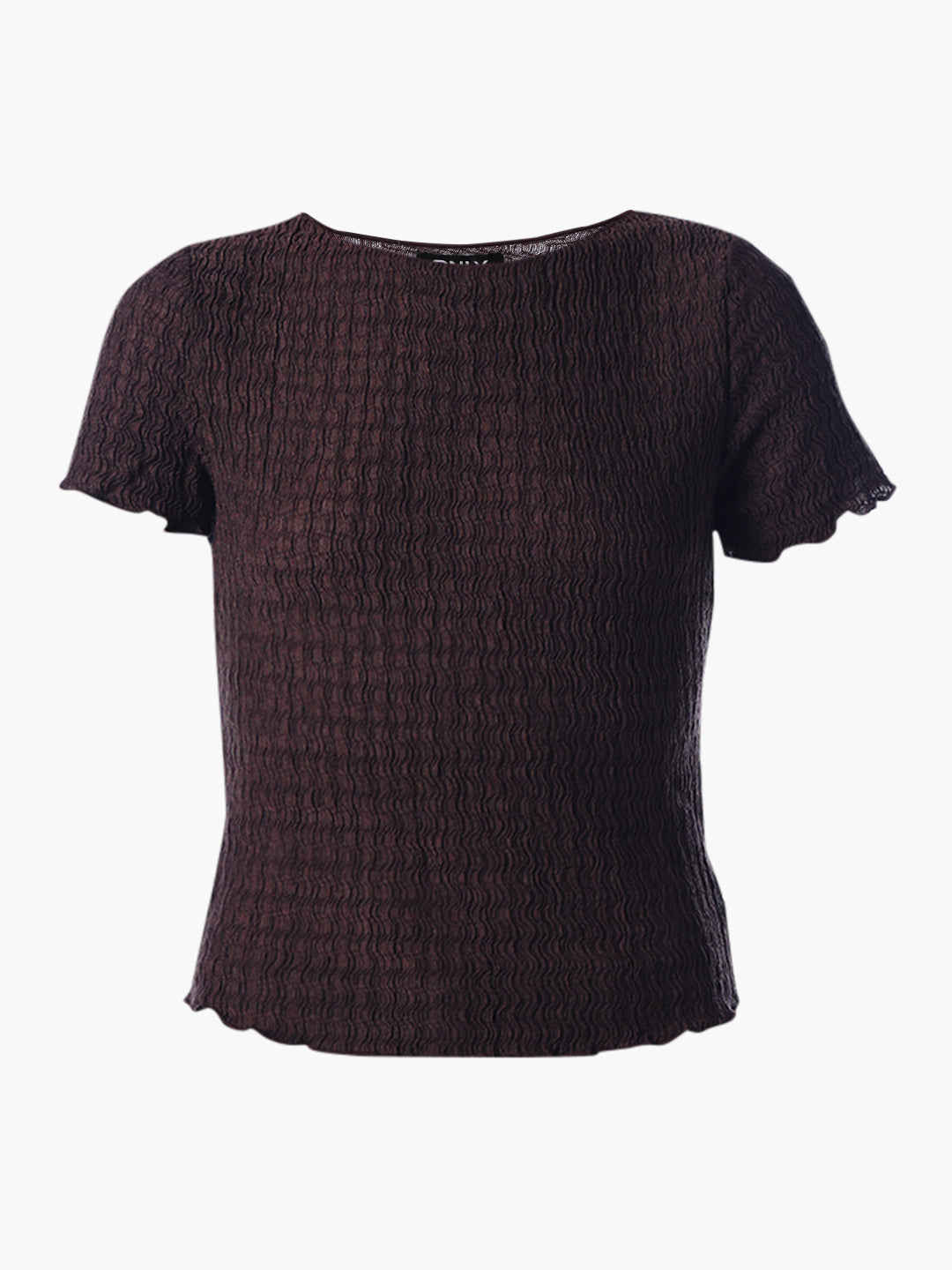 Maroon Textured Fitted Top