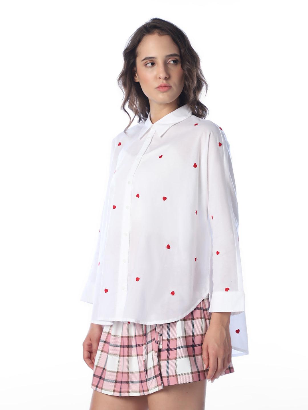 White Embroidered Cotton Shirt