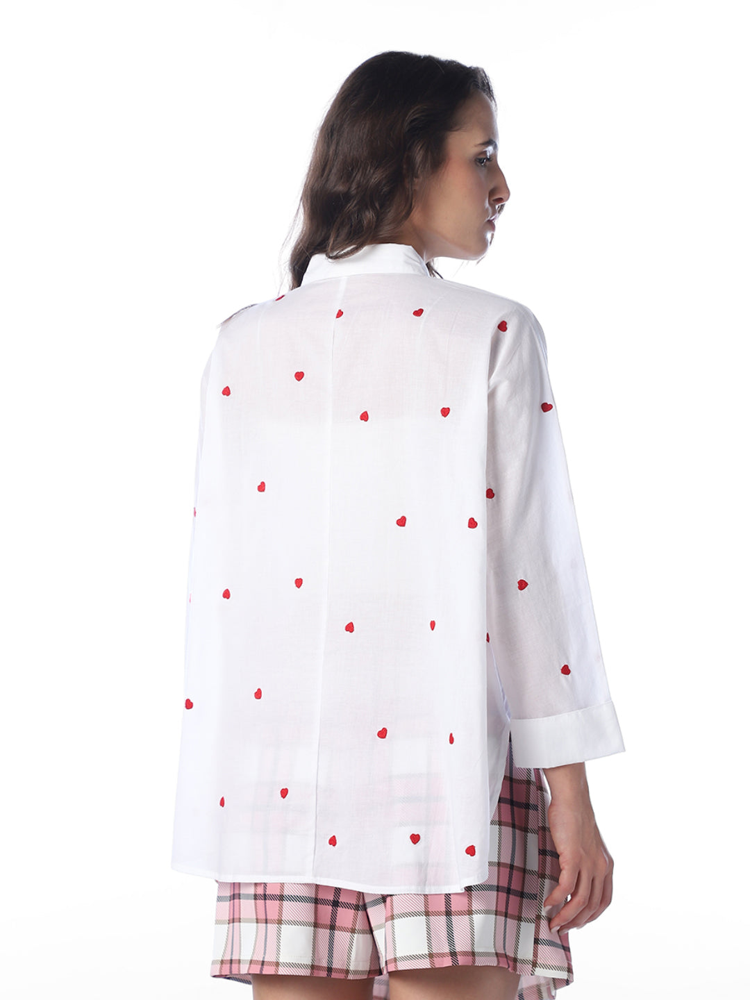 White Embroidered Cotton Shirt