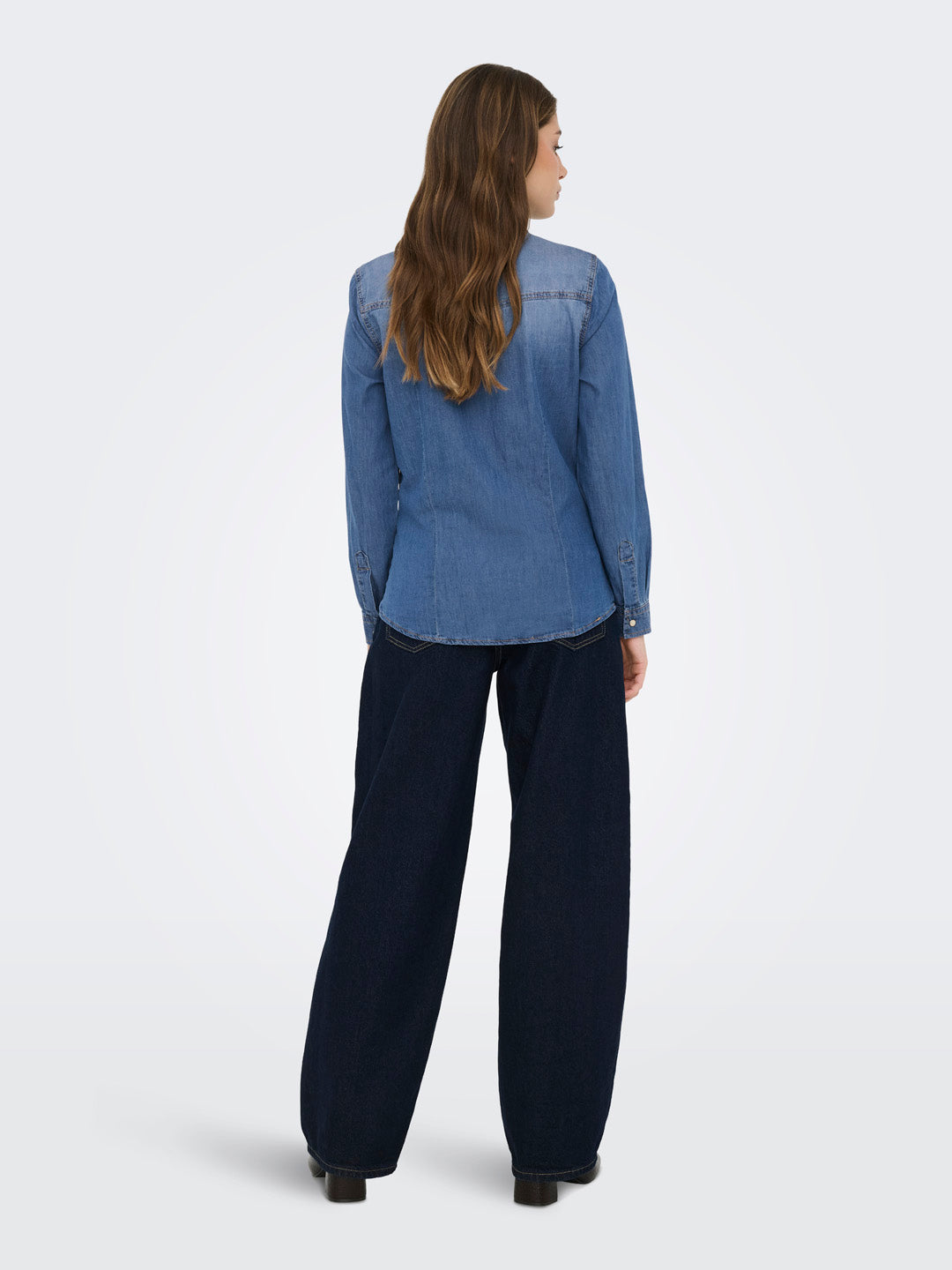 Blue Washed Denim Shirt