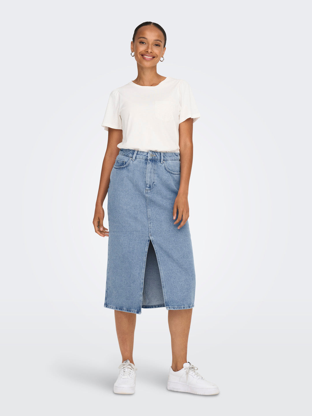 Light Blue Denim Skirt