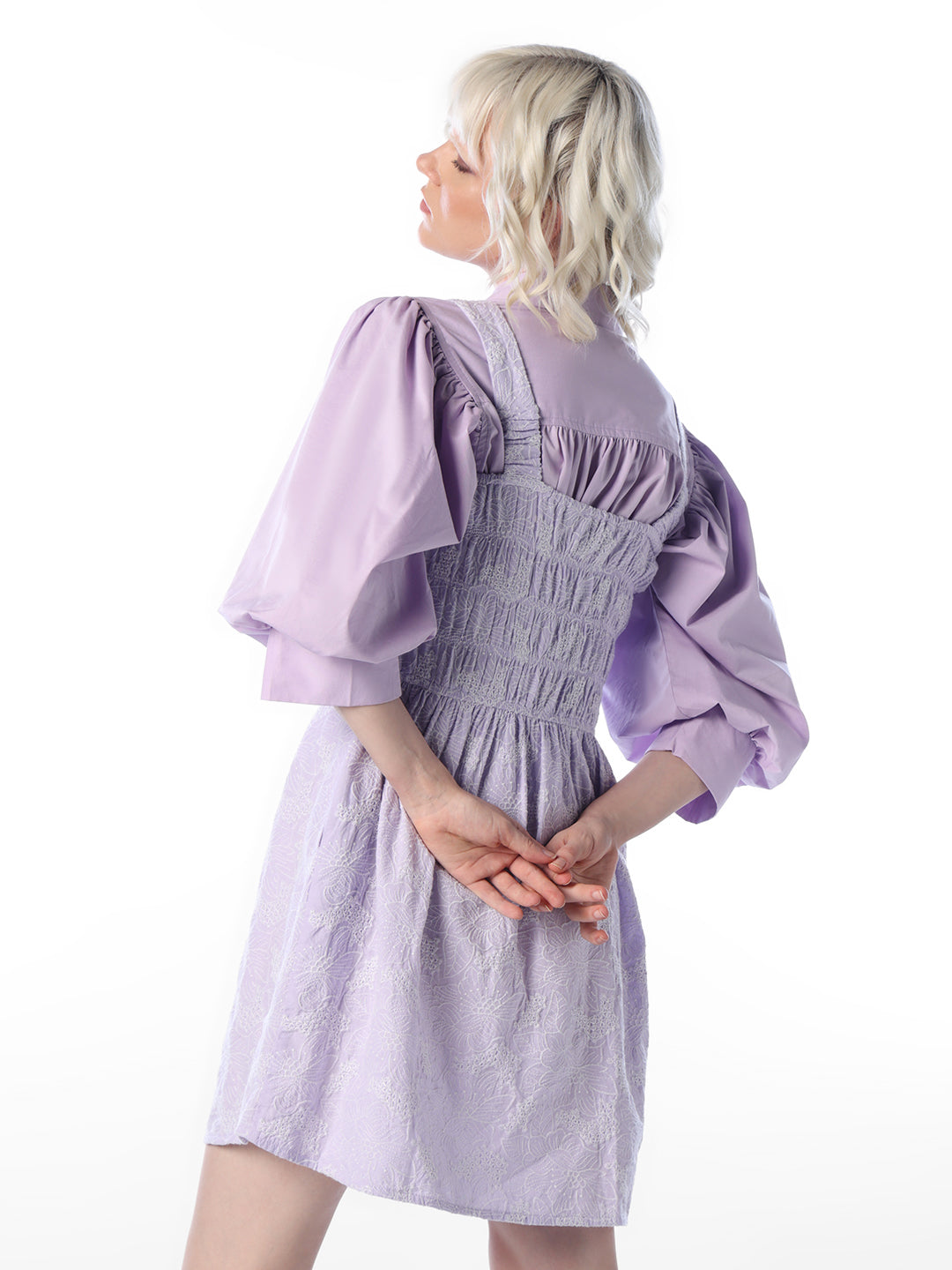 Purple Embroidered Dress