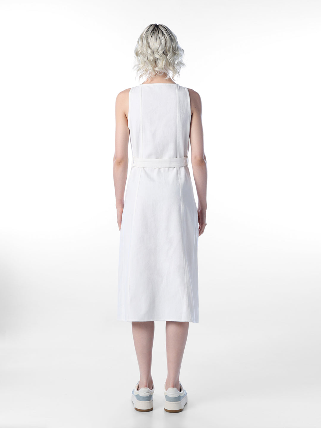 White Denim Midi Dress
