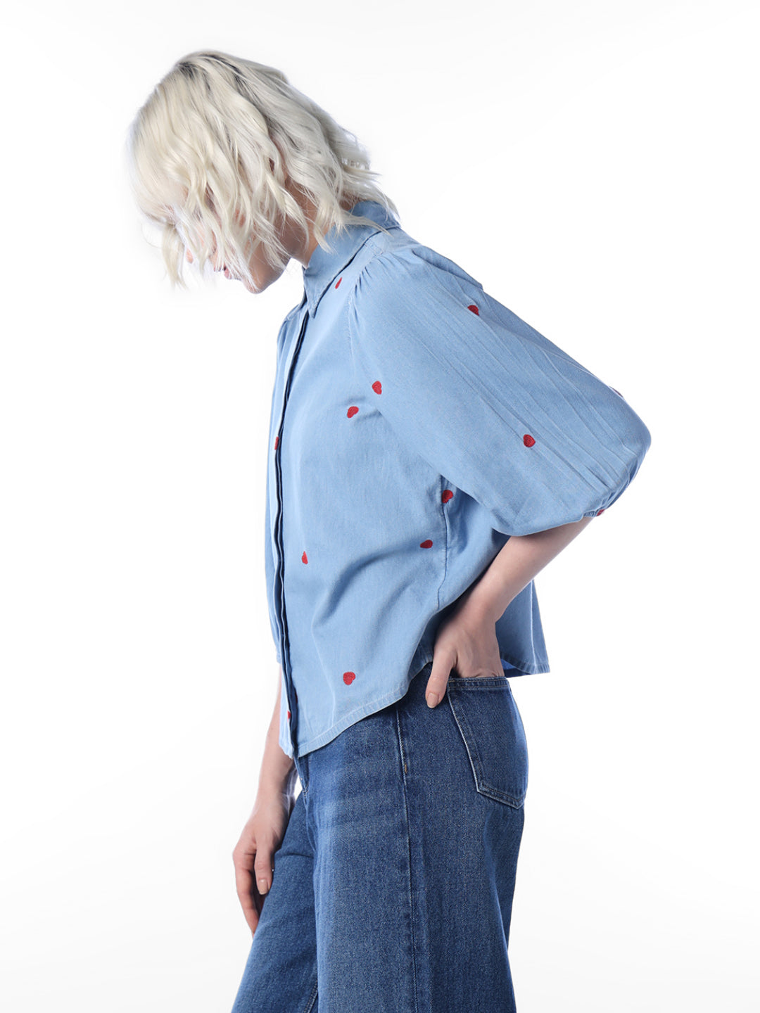Blue Printed Cotton Shirt