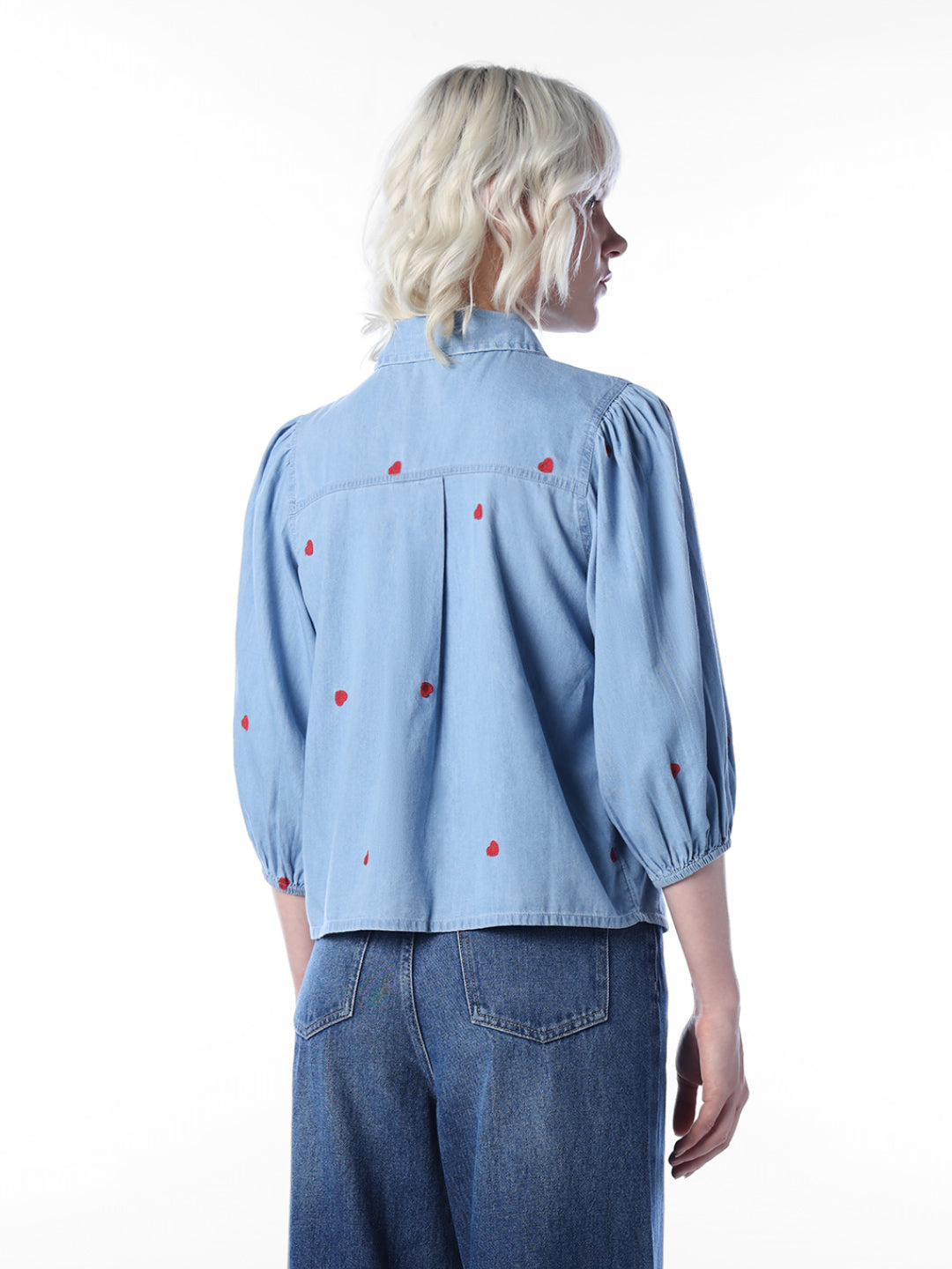 Blue Printed Cotton Shirt