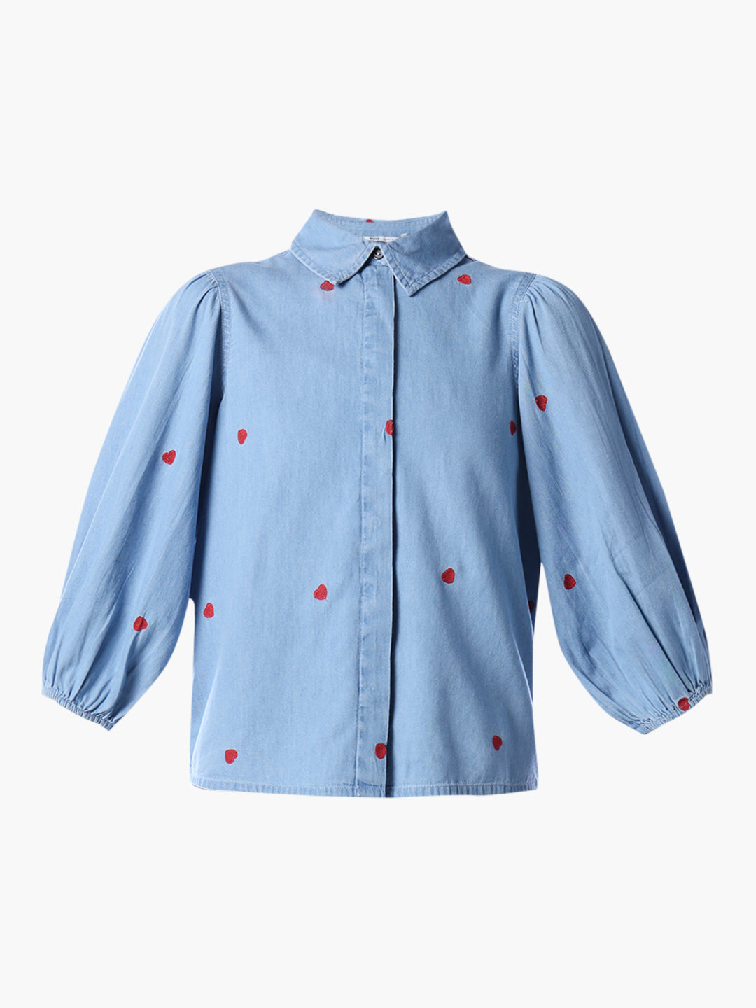 Blue Printed Cotton Shirt