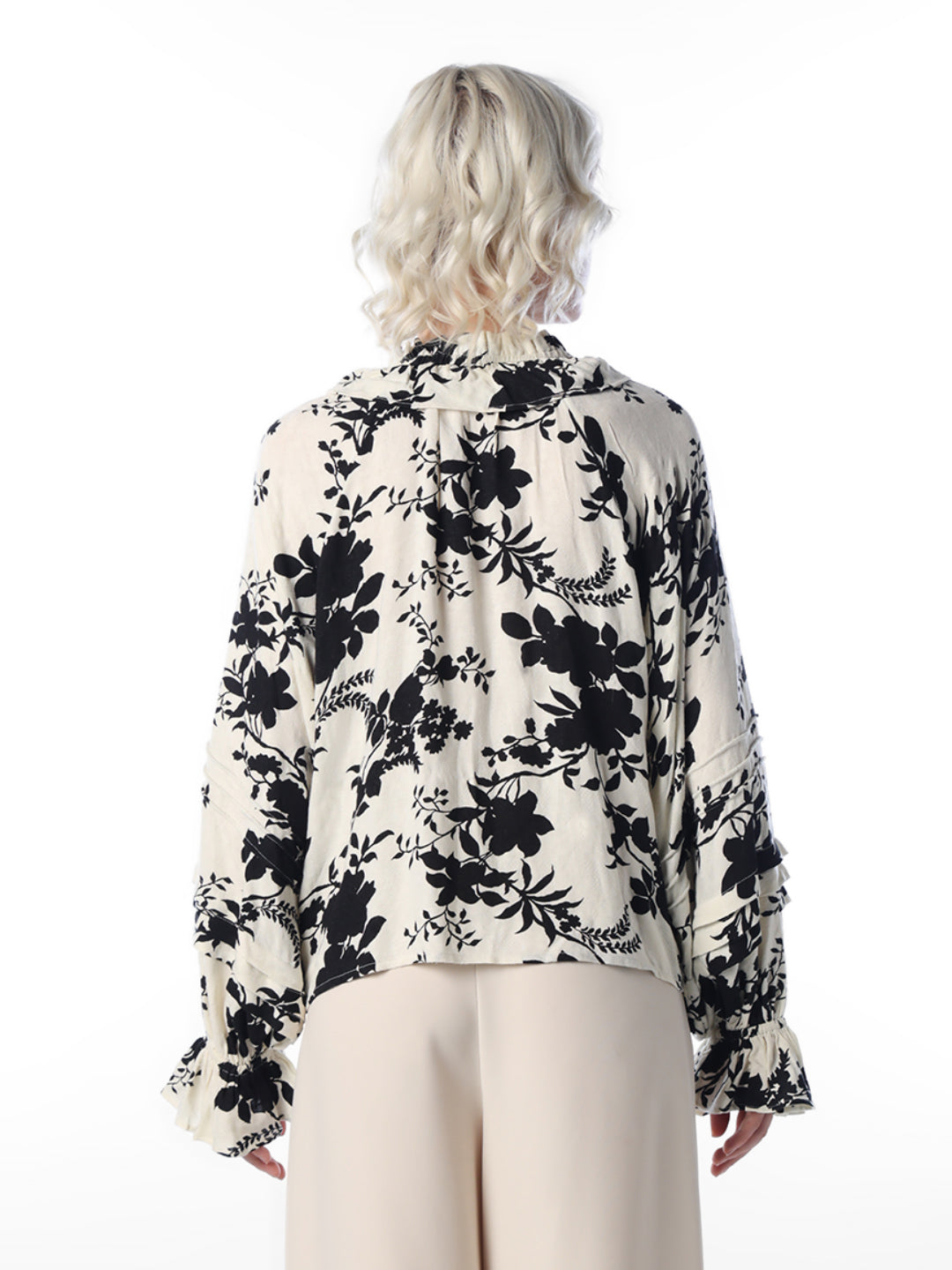 White Printed Top