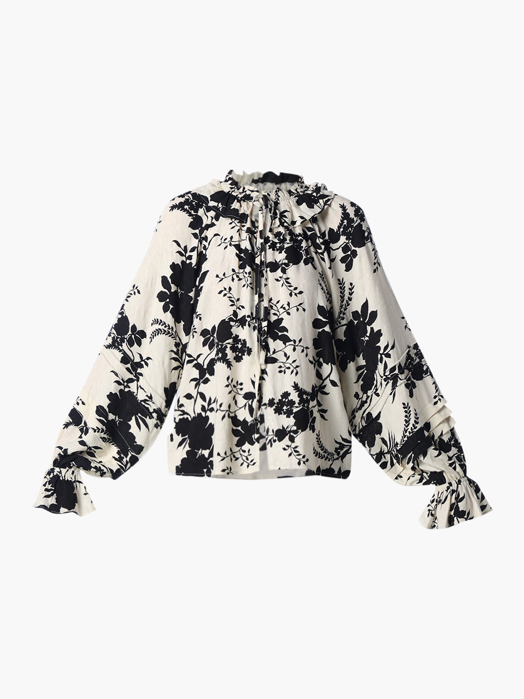 White Printed Top