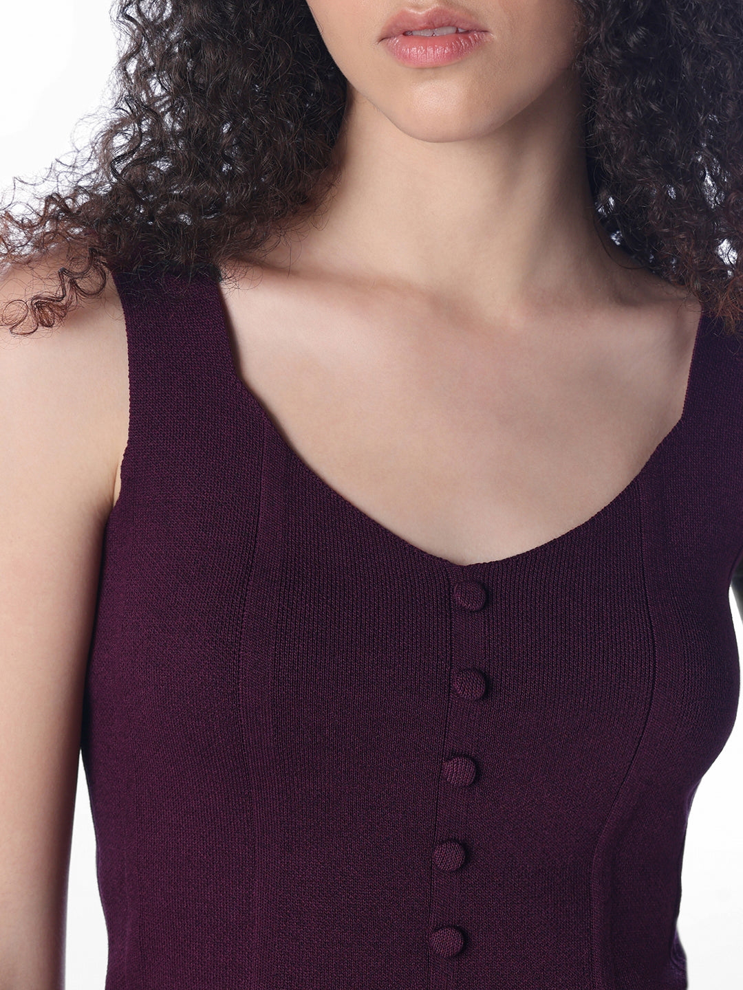 Textured knit crop top
