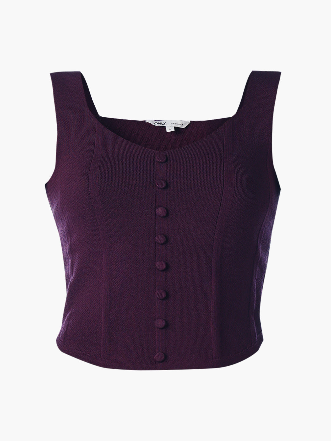 Textured knit crop top