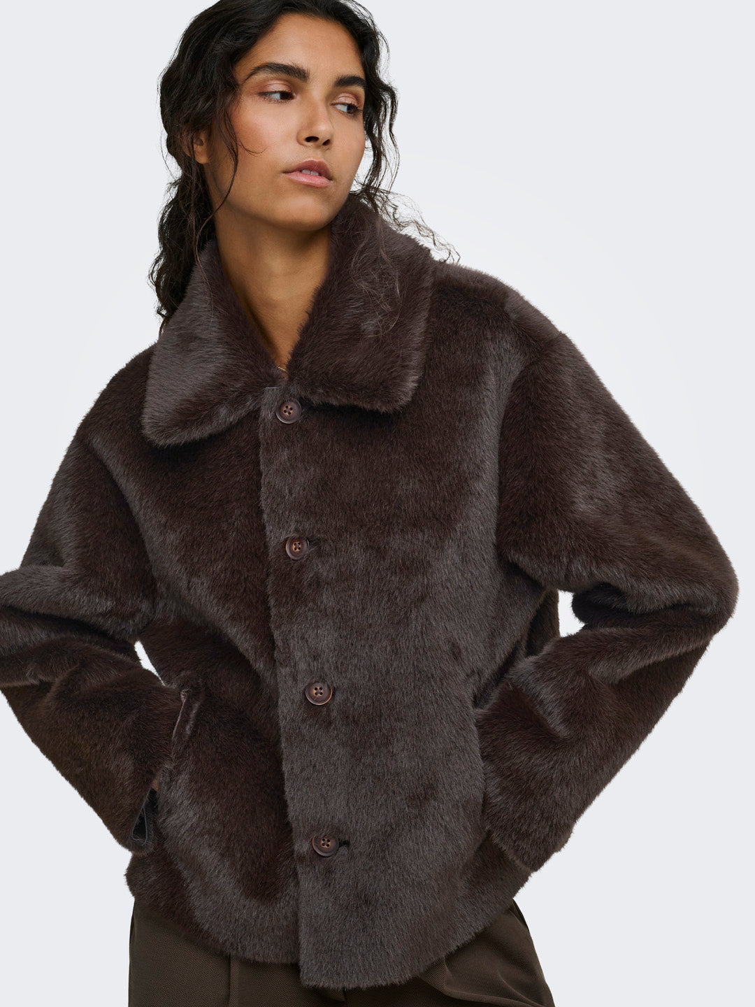 Brown Reversible Leather Jacket