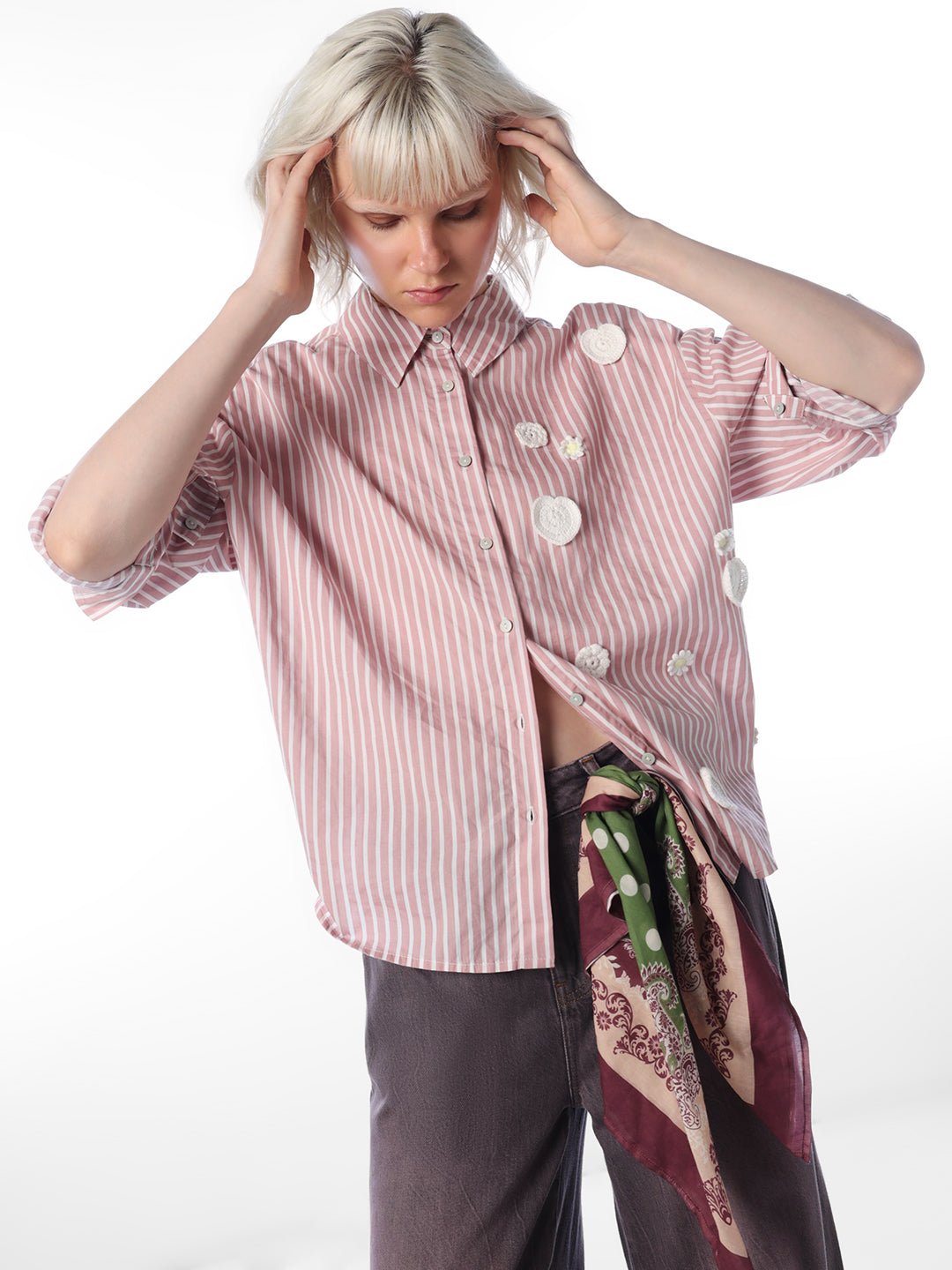Pink Striped Cotton Shirt