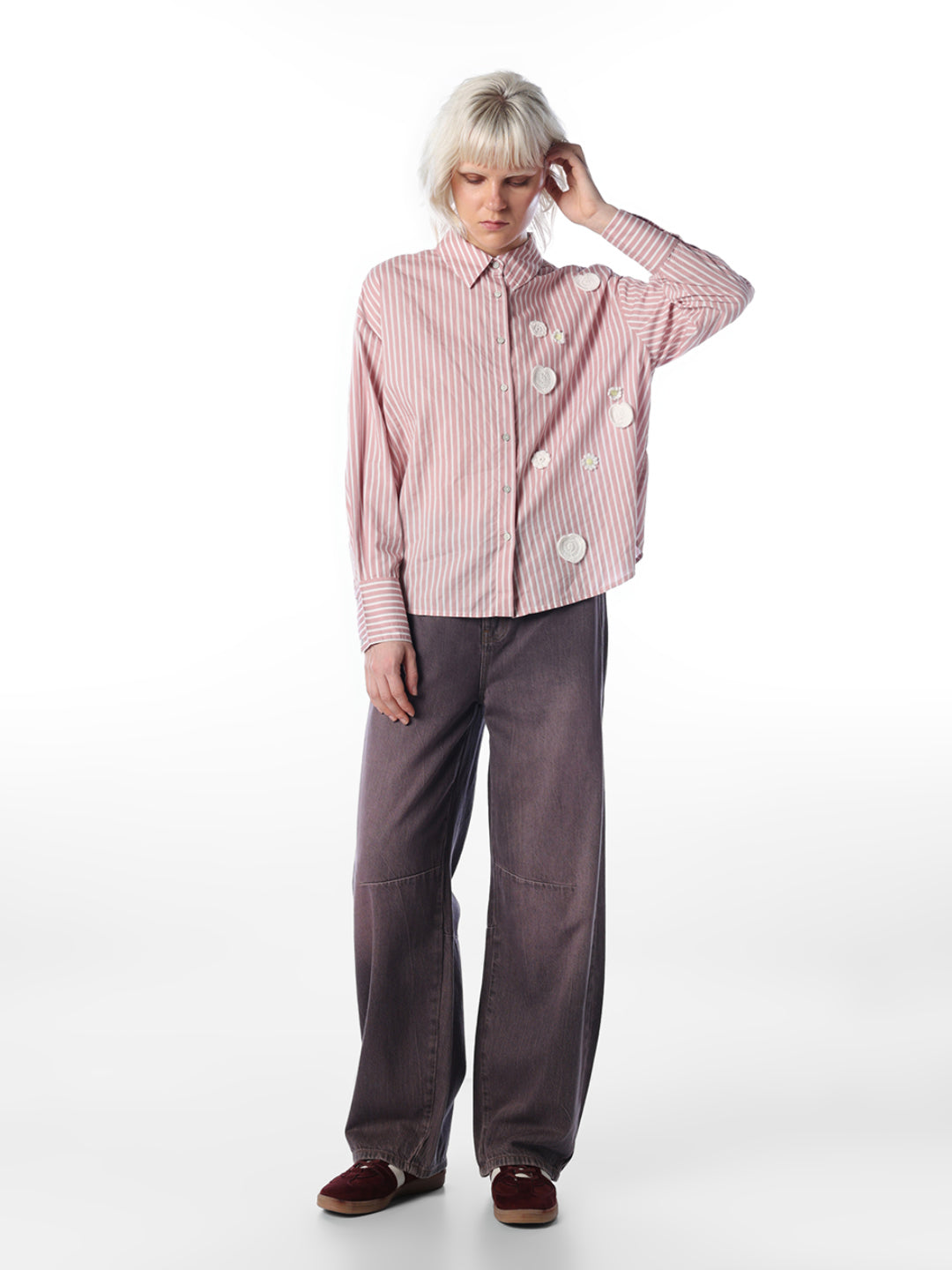 Pink Striped Cotton Shirt