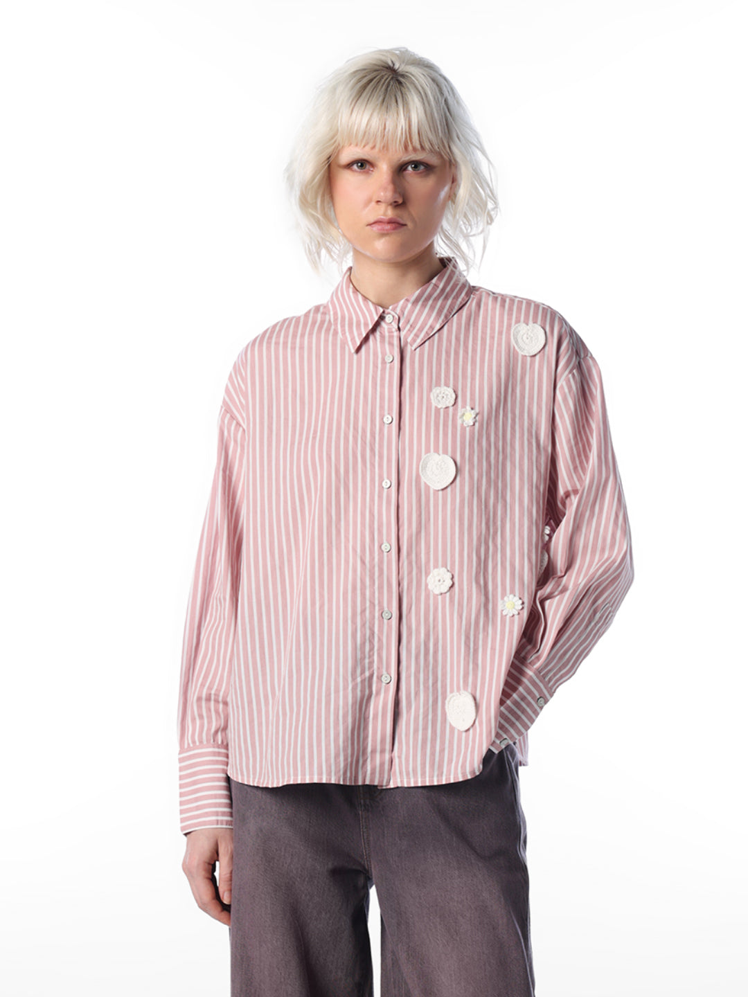 Pink Striped Cotton Shirt