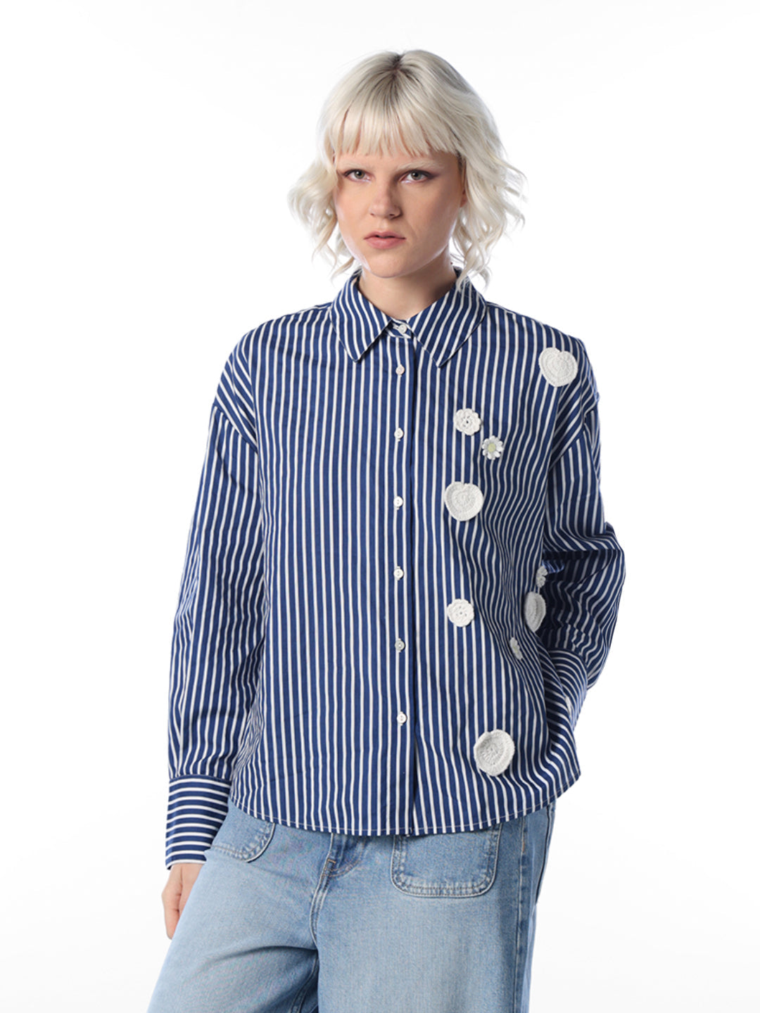 Blue Striped Cotton Shirt