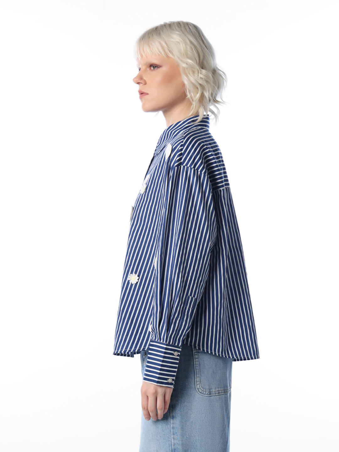 Blue Striped Cotton Shirt
