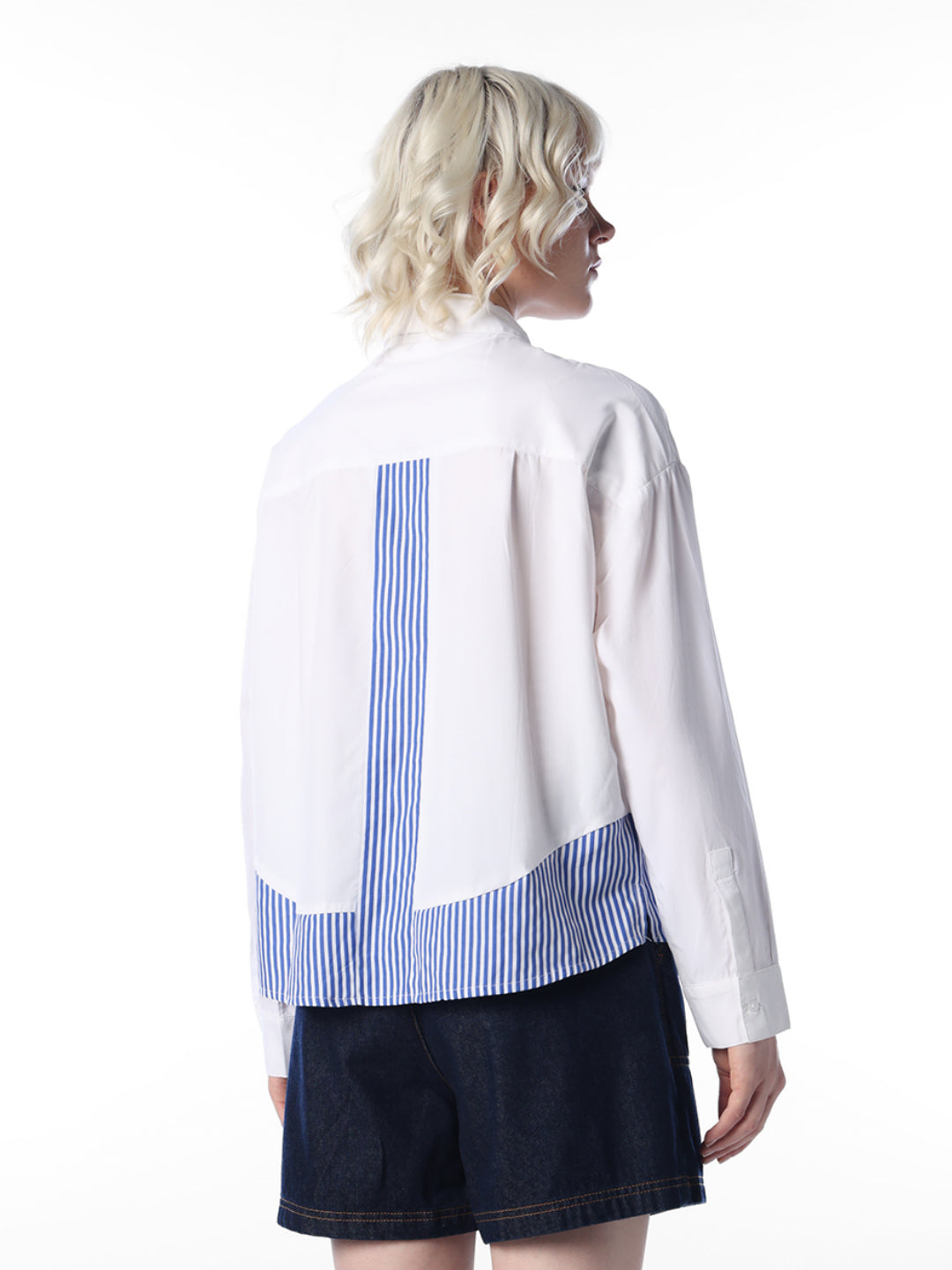 White Printed Cotton Shirt