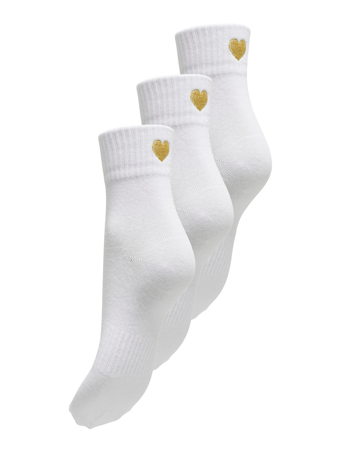 Pack of 3 White Mid Length Socks