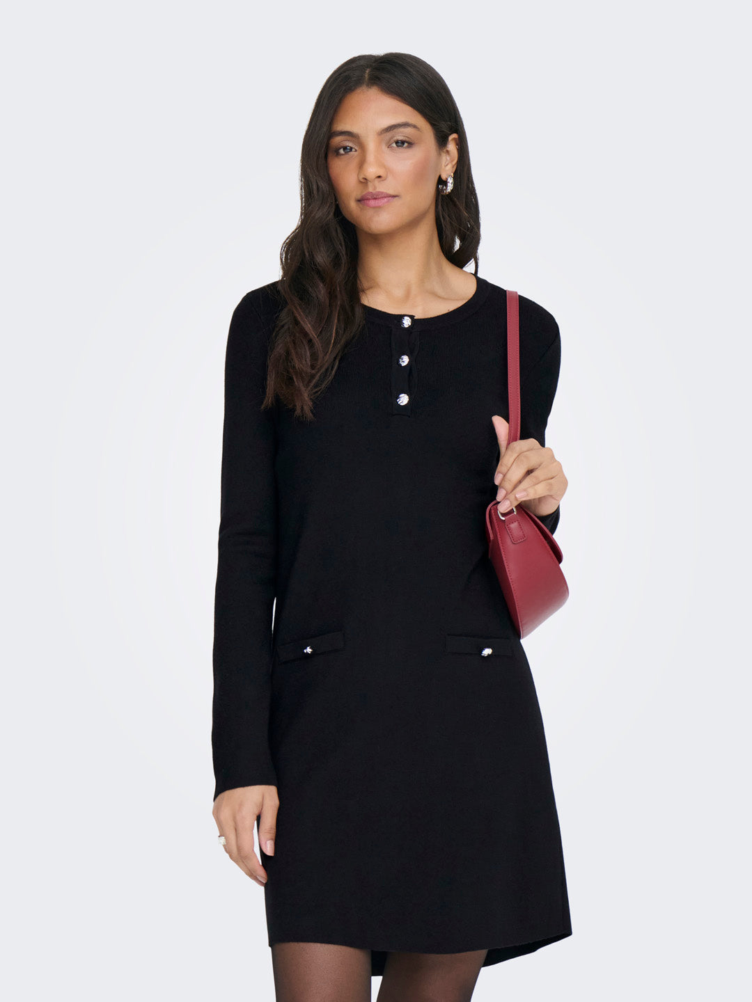 Black O-Neck Dress