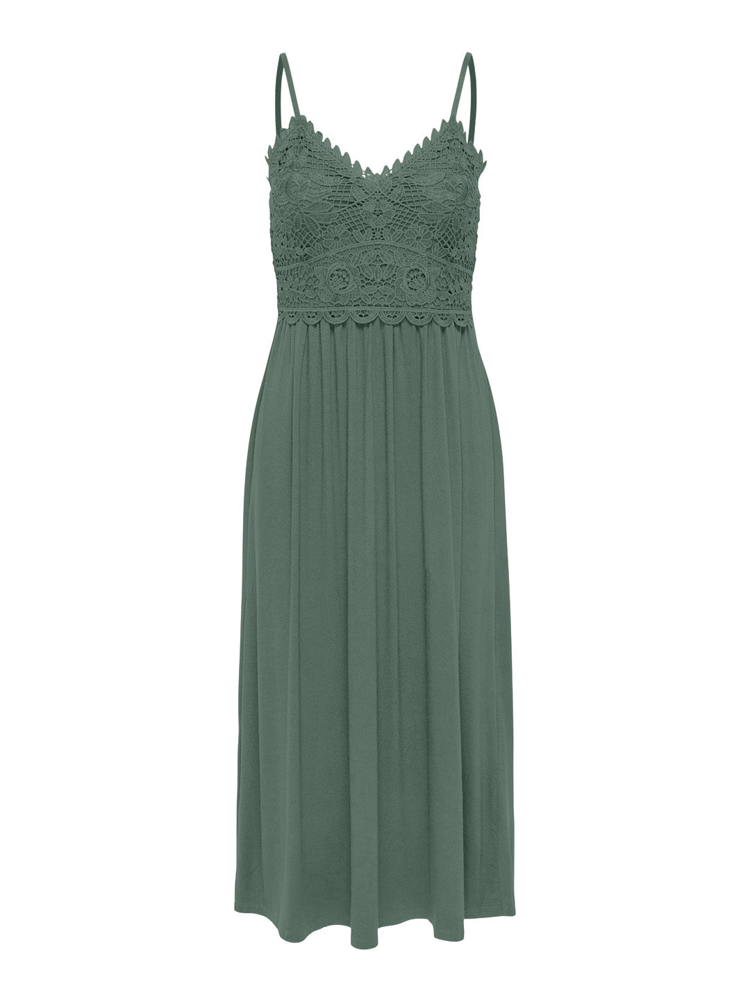 Sage Green Lace Strappy Dress