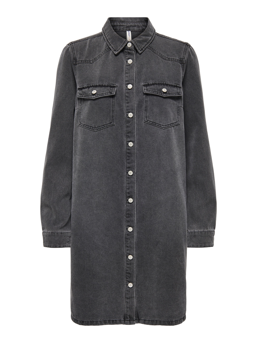 Black Washed Denim Dress