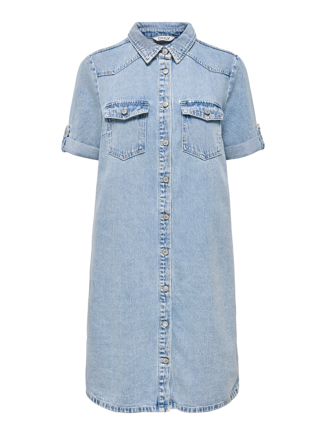 Light Blue Denim Shirt Dress