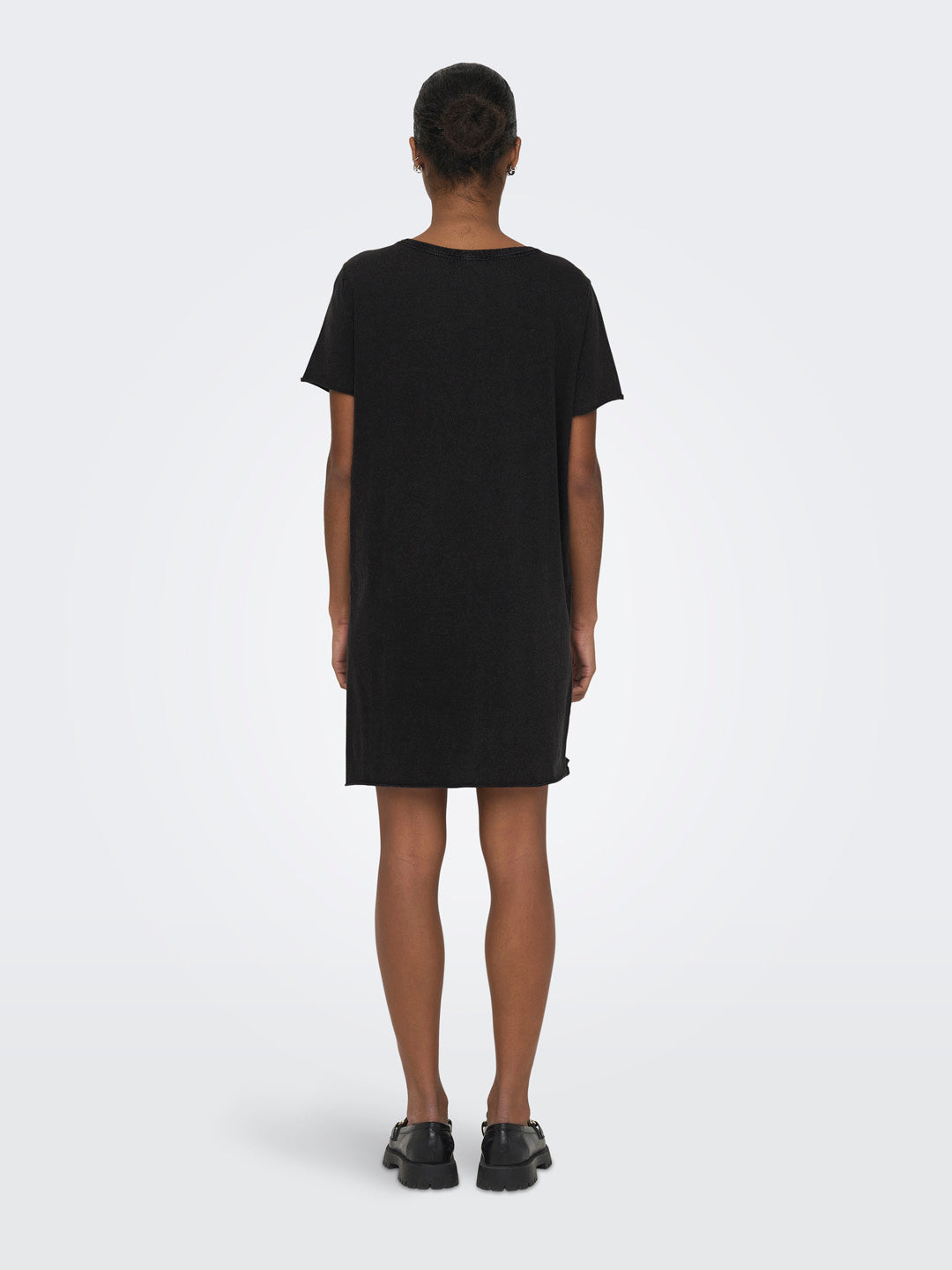 Black Printed Washed T-shirt