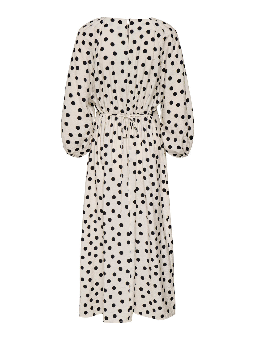 White Polka Dot Midi Dress