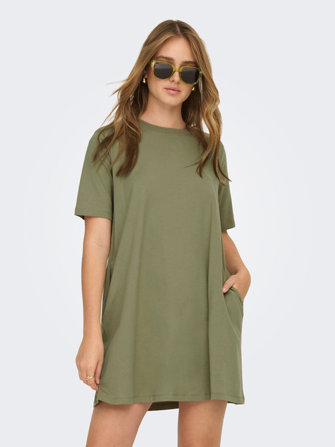 Olive Green T-shirt Dress