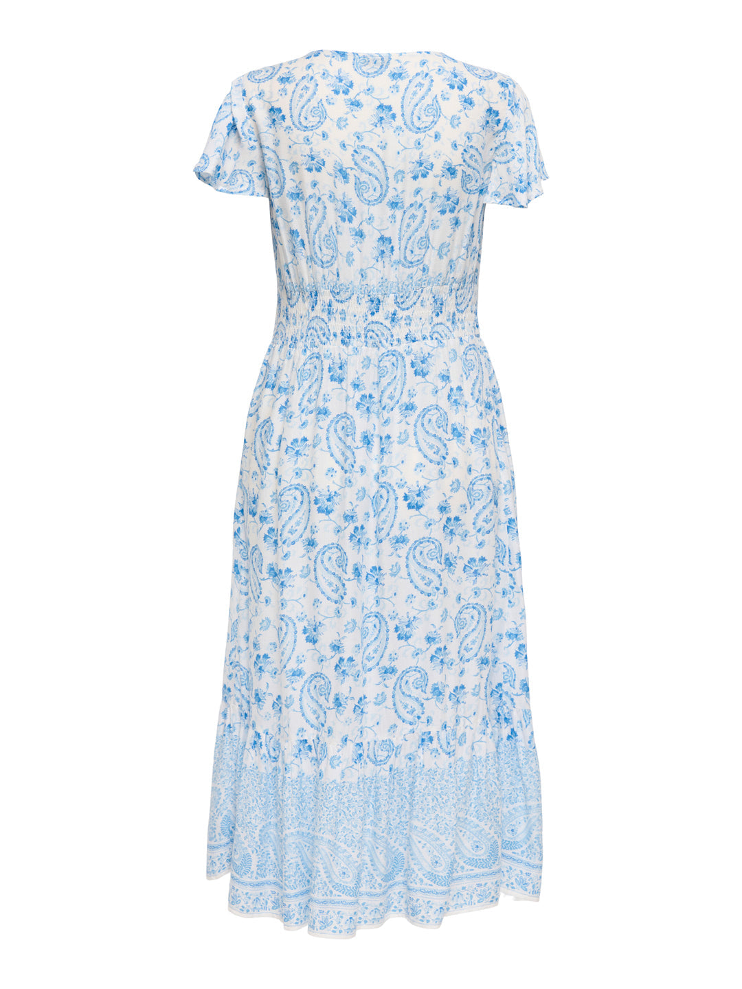 White Printed Midi Dress