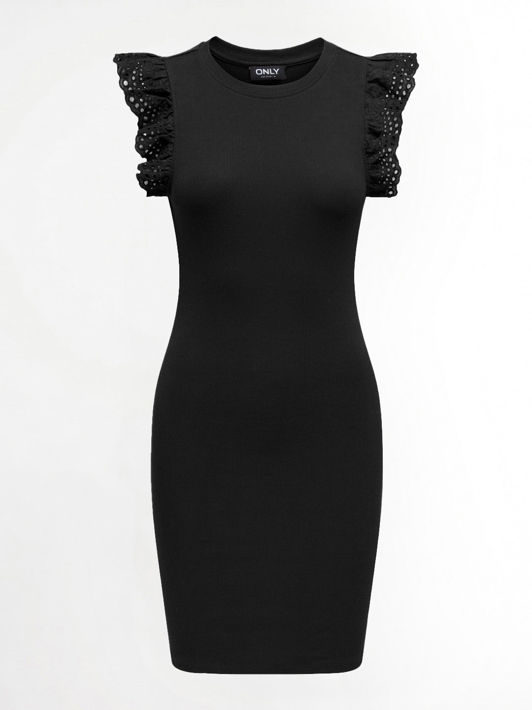 Black Lace Detail Bodycon Dress