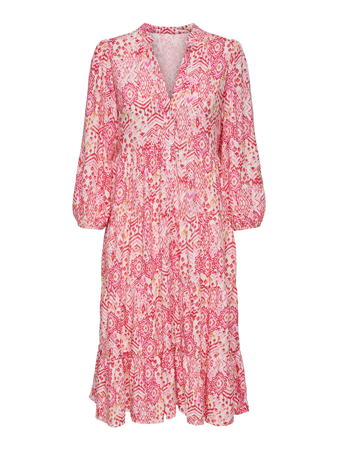Printed V-Neck Dress