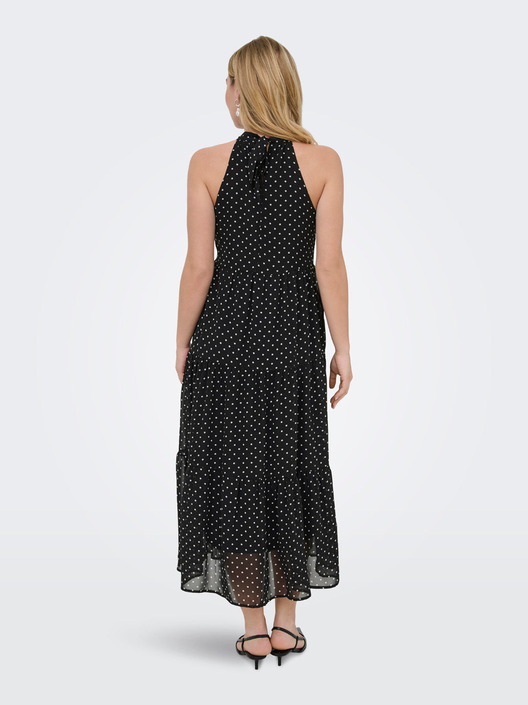 Black Polka Dot Midi Dress