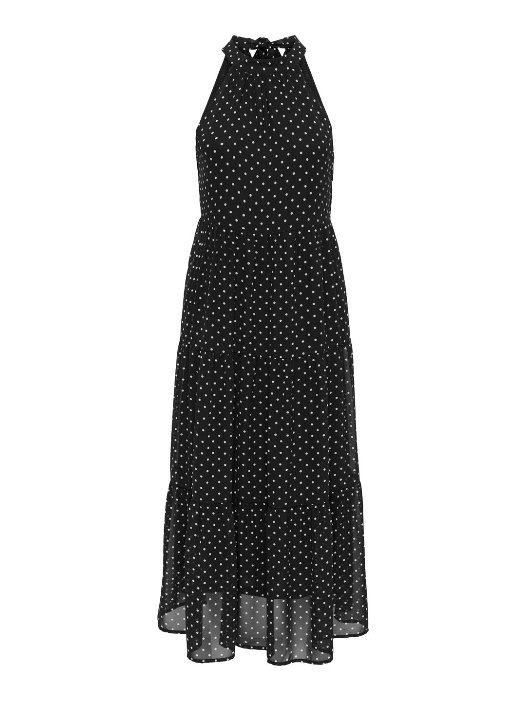Black Polka Dot Midi Dress