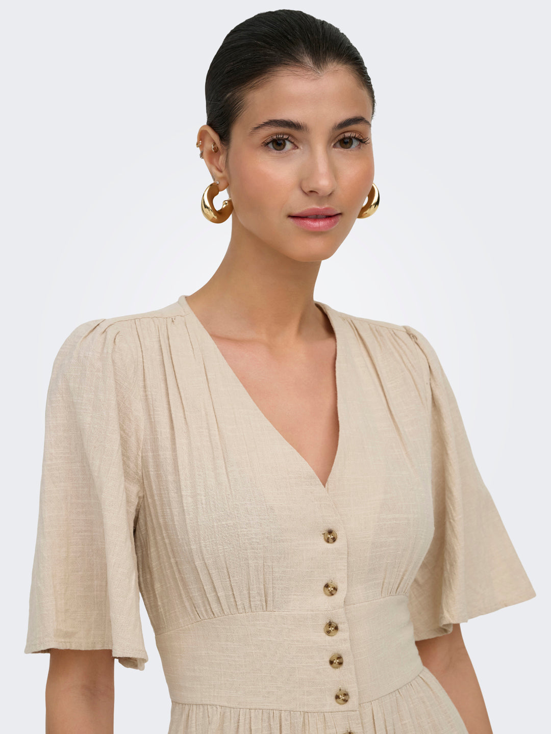 Beige Midi Dress