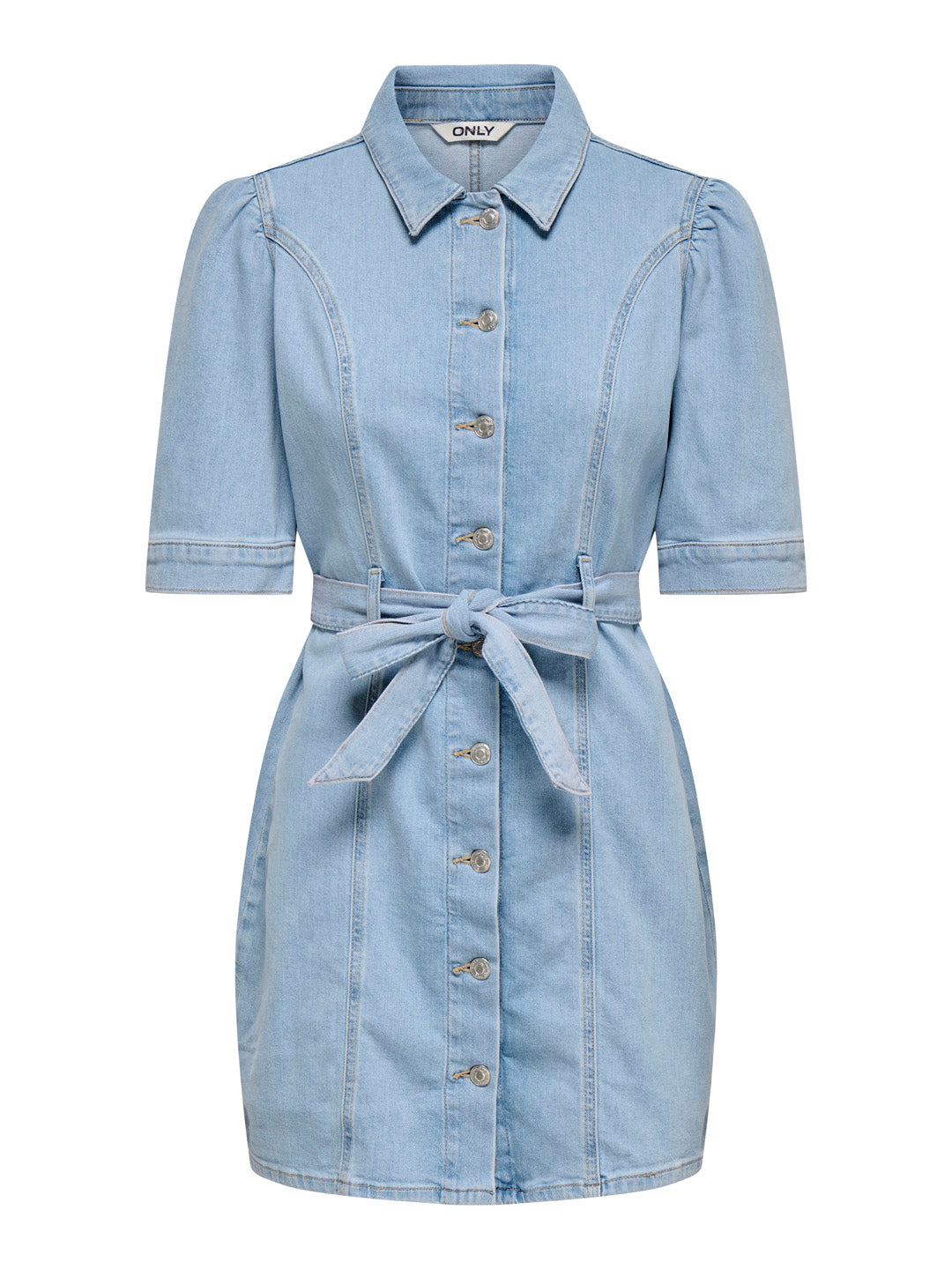 Light Blue Denim Shirt Dress