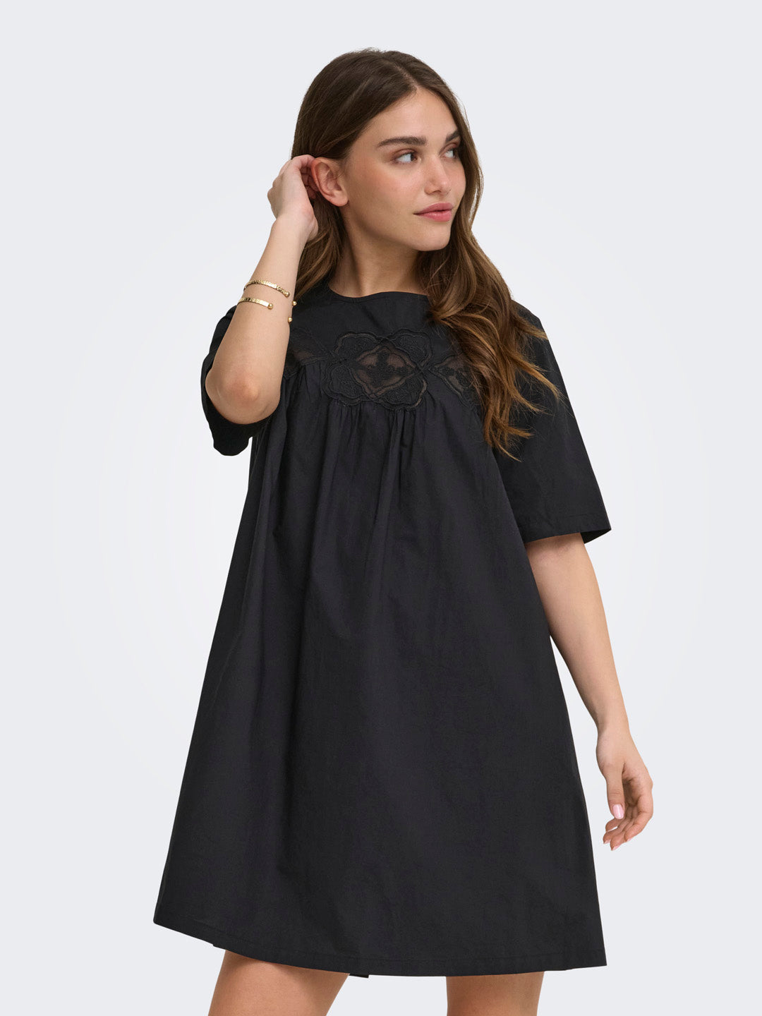 Embroidered Short Dress